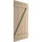 Ekena Millwork Rustic Four Board Joined Board-n-Batten Knotty Pine Faux Wood Shutters w/Z-Board, 22W x 76H, PR SHUBJZ22X76KPPR - alternate 11